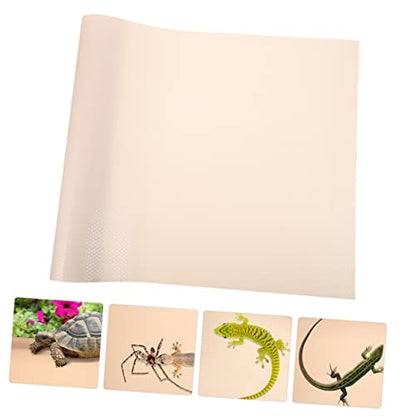 MERRYHAPY Eva Reptile Carpet Mat Non-Slip Terrarium Bedding for Tortoises Lizards and Snakes Soft Eva Material Easy Clean Substrate Lotus Pink - color: Beige