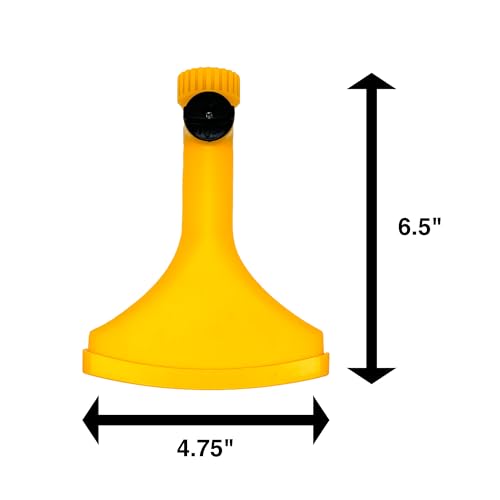 Rocky Mountain Goods Value Fan Spray Nozzle - Plastic Nozzle for Garden Hose - Adjustable Shut Off Valve - Metal Spike for Lawn Watering or Folds for Hand Watering - Soft Fan Spray Easy on Plants
