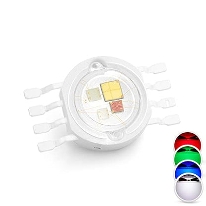 CHANZON 10 pcs High Power Led Chip 4 x 3W RGBW 8 pins | (600mA for Each Color 4 Watt) Multicolor Super Bright Intensity SMD COB Light Emitter Component Diode Bulb Beads DIY Lighting - color: V) Rgbw (8pins)