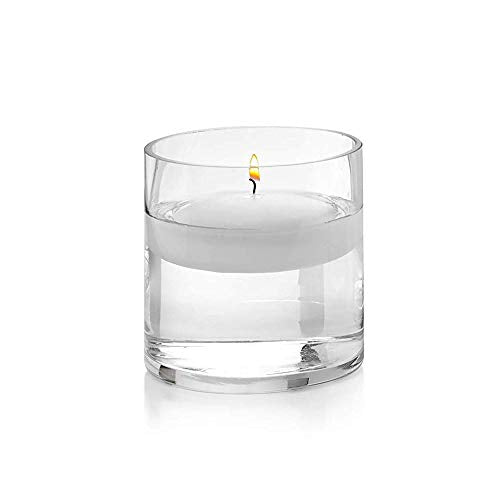 WGV Cylinder Vase, 4" W x 4" H, Floral Container, Glass Candle Holder Centerpiece Planter Terrarium for Wedding Party Event, Home Office Decor, Clear, 1 Piece - size: 4"x4"H