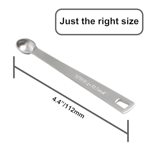 1PCS 1/10tsp(0.5ml) Mini Measuring Spoon, Small Teaspoon for Tiny Amounts | High Precision, Food-Grade, ‌Rust-Free, Dishwasher-Safe, Easy-Read Markings, Multi-Purpose, Sturdy & Durable - size: 1/10tsp|0.5ml|0.5cc