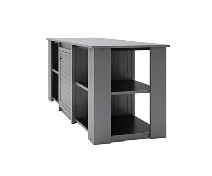 New Age Pet® ECOFLEX® 72" Jumbo Versa Stand, Standard Height Cabinet for Reptile & Small Animal Habitat, Lounge in Grey - color: Grey
