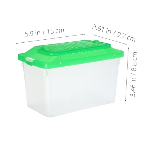 BESPORTBLE Portable Transparent Turtle Feeding Box for Aquatic Pets Lightweight Reptile Habitat and Tank for Travel and Outdoor Adventures
