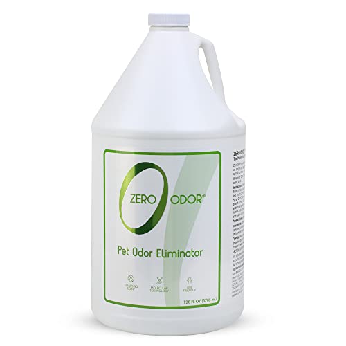 Zero Odor Pet Odor Eliminator Refill for Cat & Dog Urine, Carpet, 128 oz | Enzyme free, Urine Smell Eliminator for Pet Beds, Litter Areas & Furniture – No Lasting Scent, Sprayer not Included - size: 128 Fl Oz (Pack of 1)