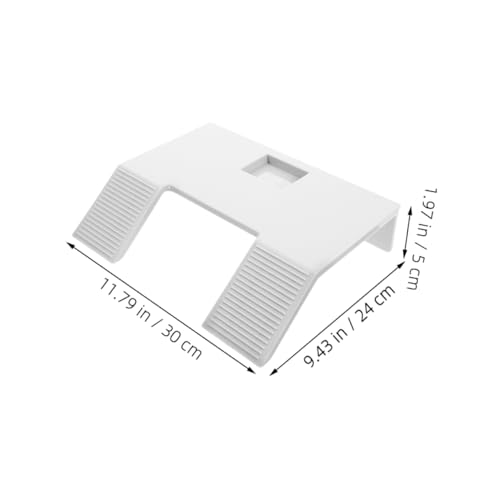 Toyvian 2pcs Plastic Turtle Ramp Suction Cups Floating Dock for Basking Desktop Reptile Basking Platform for Turtle Tank - color: White