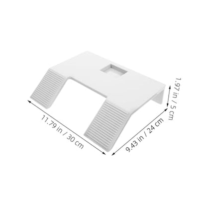 Toyvian 2pcs Plastic Turtle Ramp Suction Cups Floating Dock for Basking Desktop Reptile Basking Platform for Turtle Tank - color: White