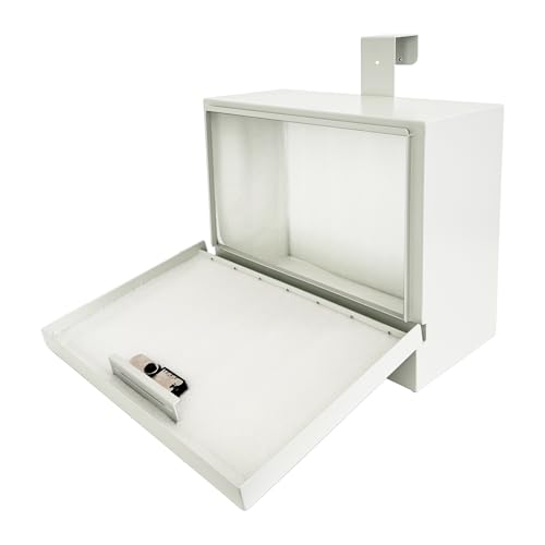 Over-the-Door Specimen Collection Box with Combination Lock | Steel Deposit Box for Urine Samples, Lab Specimens & Documents, Ideal for Clinics, Labs & Healthcare Facilities, Gray
