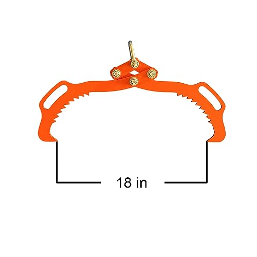 2 Serrated Claw Hook,Log Lifting Tongs, Heavy Duty Grapple Timber Claw,Lumber Skidding,Log Lifting -18in - color: 18"