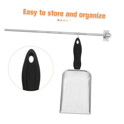 Stainless Steel Cat Litter Scoop with Ergonomic Handle Sifting Shovel for Efficient Cleaning Reliable Waste Cleaner for Cats and Reptiles Easy to Use and Maintain