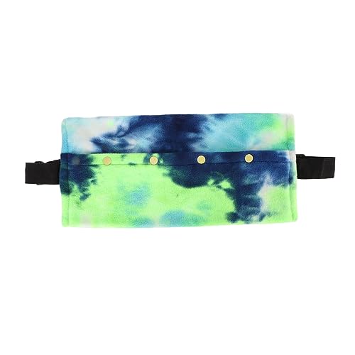 Reptile Sling Carrier, Soft Warm Bearded Dragon Lizard Pouch with Adjustable Strap, Blue Green, for Leopard Gecko Hamster Small Animals - color: Blue Green