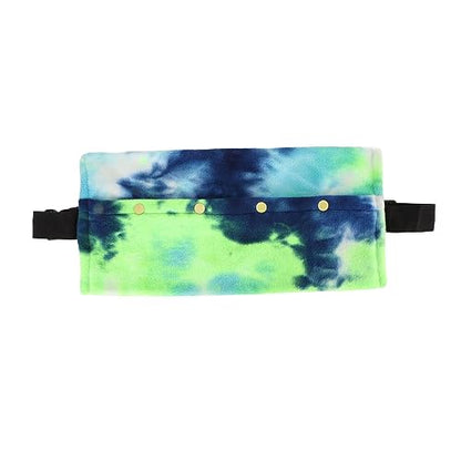 Reptile Sling Carrier, Soft Warm Bearded Dragon Lizard Pouch with Adjustable Strap, Blue Green, for Leopard Gecko Hamster Small Animals - color: Blue Green