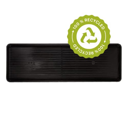 Gardeners Supply Company Large Plant Tray | 46-1/2"L x 15-1/2"W x 2"D | Multi-use Durable Plastic Tray for Indoor & Outdoor Plants, Seed Starting & Potting Flowers, Black