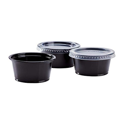 Karat FP-P200-PPB 2 oz. PP Portion Cups - Black (Case of 2500) - color: Black