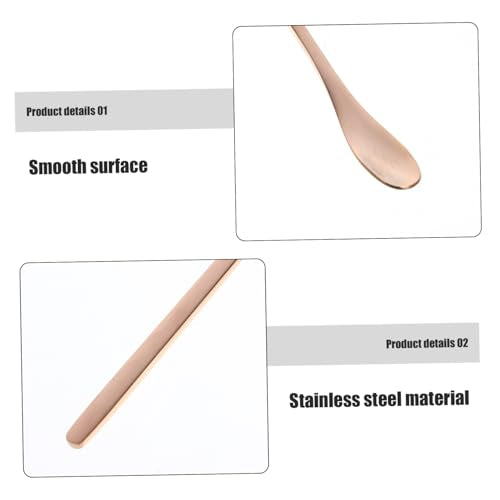 Kisangel 2Pcs Stainless Steel Reptile Food Spoon Long Handle Lizard Feeding Tool for Small Animals Durable and Easy Pet Feeding and Maintenance