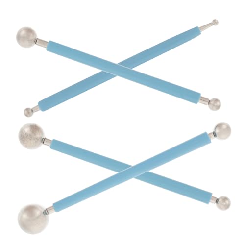 DOITOOL 3sets Double-Ended Clay Ball Rod for Sculpture Modeling Clay Tools Set Stainless Steel Ball Stylus for Craft 4pcs*3