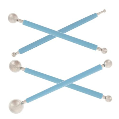 DOITOOL 3sets Double-Ended Clay Ball Rod for Sculpture Modeling Clay Tools Set Stainless Steel Ball Stylus for Craft 4pcs*3