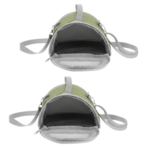 SHINEOFI 2Pcs Small Animal Carrier Bag, Breathable Mesh Crossbody Pet Travel Pouch, Portable Outdoor Carrier for Hamster, Guinea Pig, Hedgehog, Lizard