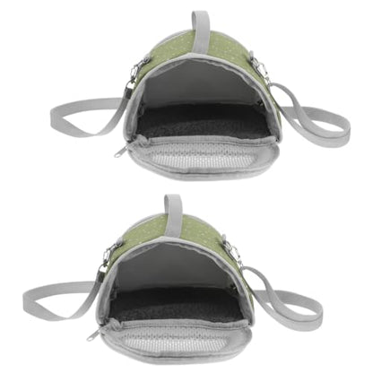 SHINEOFI 2Pcs Small Animal Carrier Bag, Breathable Mesh Crossbody Pet Travel Pouch, Portable Outdoor Carrier for Hamster, Guinea Pig, Hedgehog, Lizard