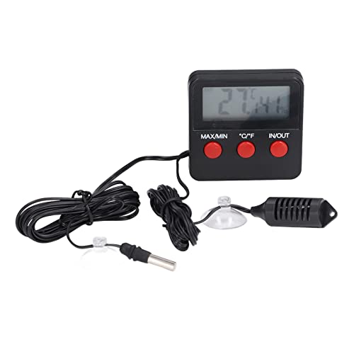 Hilitand Humidity Meter Thermometer with External Probe Digital Temperature Humidity Gauge Indoor Outdoor Mini Hygrometer -50 to 70 for Greenhouse