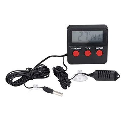Hilitand Humidity Meter Thermometer with External Probe Digital Temperature Humidity Gauge Indoor Outdoor Mini Hygrometer -50 to 70 for Greenhouse