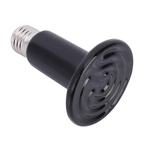Fdit Ceramic Heating Lamp, E27 Infrared Heat Lamp 100W 220V-240V for Reptile Pet Enclosure No Light Emitting Animal Heat Bulb (1#)