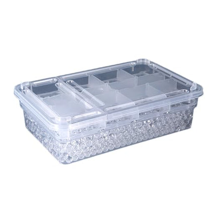 Reptile Breeding Hatching Box, PP Transparent Container with Clear Cover, Anti-Slip Incubator Box for Turtle, Gecko, Snake Egg Hatching