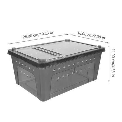 BESPORTBLE 2pcs Creative Reptile Feeding Box Breathable Bin for Snakes Geckos Crickets Enclosure for Reptiles Secure and Fade Resistant Habitat Container