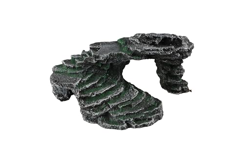 Reptile Hide Cave Turtle Basking Platforms Reptile Terrarium Shale Rock Reptile Habitat Accessories for Aquarium Bearded Dragon