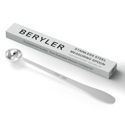 1PCS 1Teaspoon(1tsp, 1/3tbsp, 5ml) Extra-long Handle Measuring Spoon | 18/8(304) Stainless Steel, Food-Grade, High Precision, Durable, ‌Rust-Free, Dishwasher-Safe, Easy-Read Marking - size: 1tsp|5ml