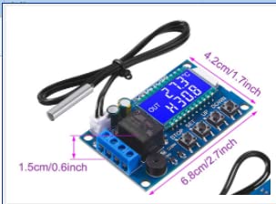 2pcs XY-T01 Electronic Temperature Controller, DC 6-30V 24V Waterproof NTC Probe Digital Temperature Control Module -50°C to 100°C Digital Thermostat Temperature Control Switch Boards