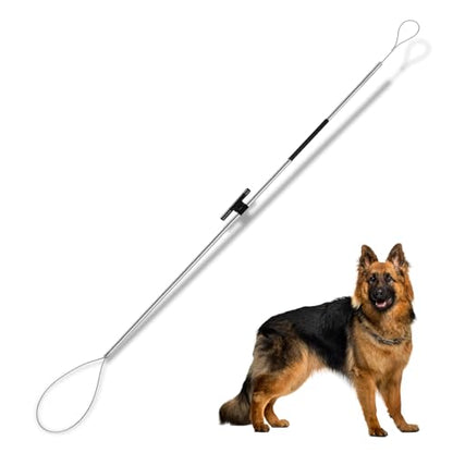 45"-59" Animal Control Pole Dog Catch Rod Noose Holder Tool for Medium Large Wildlife Handling Dogs Feral Cat Raccoons Hog Pig Fox Coyote Bulldog Wolf Goat - size: 59-inch