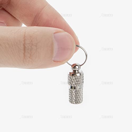 AUEAR, 10 Pack Pet ID Tags Name Address Cell Phone Number Stainless Steel Personalized Dog Cat Small Animal Barrel Tube Anti-Lost