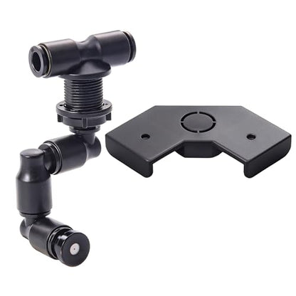 Reptile Mister Connector with 1/4" Fine Mist Nozzles – Stable Fogger System for Terrarium, Vivarium, Paludarium, Amphibians, Plants – Easy Installation on Screens - size: Misting connector with Nozzle