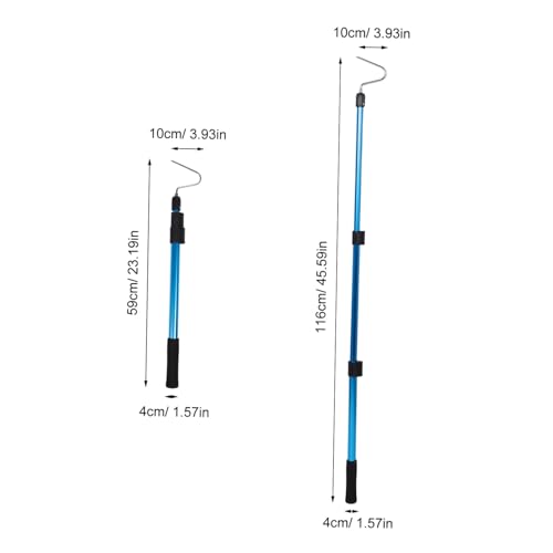 NUOBESTY Adjustable Aluminium Alloy Reptile Hook Snake Grabber Tool with Telescopic Design and Non-Slip Handle for Safe Outdoor Snake Catching and Easy Storage