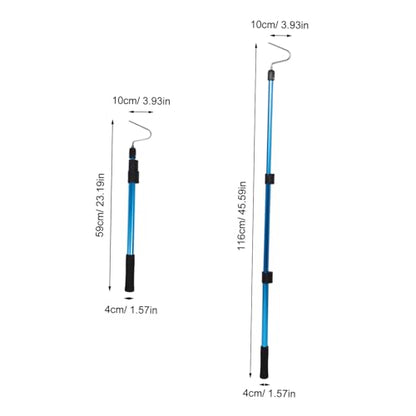 NUOBESTY Adjustable Aluminium Alloy Reptile Hook Snake Grabber Tool with Telescopic Design and Non-Slip Handle for Safe Outdoor Snake Catching and Easy Storage