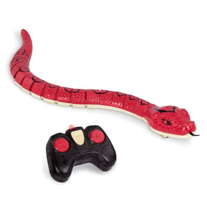 Terra by Battat – Rainbow Boa Infrared Remote Control Snake with Light – Up Eyes, Electronic Animal Toy and Playset for Kids, Realistic Reptile, Fun and Interactive, 6+ Years - style: Rc Snake (Red)