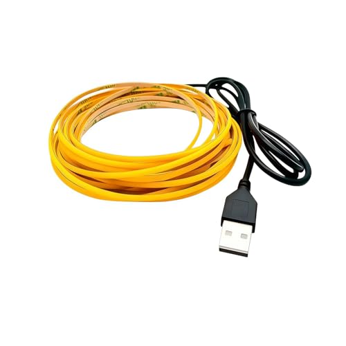 Ultra-Narrow 3mm USB-C COB LED Strip Lights Self-Adhesive, for Kitchen Cabinets, Bedroom, Gaming Desk (6000k Cool White, 4ft) - color: 6000k Cool white, size: 4ft