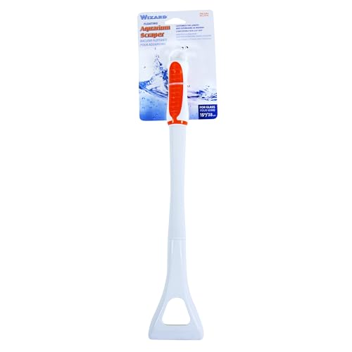 Penn-Plax Wizard Heavy-Duty Aquarium Glass Scraper - Cleans Tank Wall - 15" in