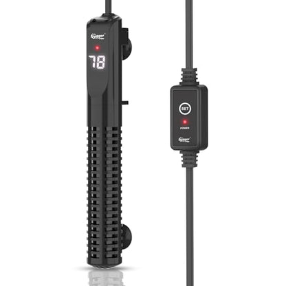 hygger Ceramic Submersible Aquarium Heater, New Explosion-Proof Fish Tank Water Heater with External Temp Controller Auto Thermostat Heater for Saltwater Freshwater (300W for 25~80 Gallon) - size: 300W for 25~80 gallon