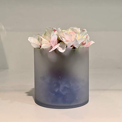 WGV Cylinder Vase, Width 6", Height 6", Frosted Glass Container Terrarium Candle Holder for Wedding Centerpiece, Party Event, Home Office Decor, 1 Piece - size: 6"x6"H FR