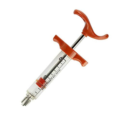ARDES Syringe for Precise Injection of Veterinary Medications and Vaccines. Reusable. Ergonomic Design. Unbreakable Plastic Barrel. Autoclavable. No Dose Nut. (10 ml)