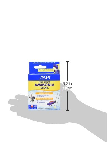 API AMMONIA TEST STRIPS Freshwater and Saltwater Aquarium Water Test Strips 25-Test Box - style: Aquarium Water Testing