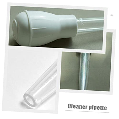 VANZACK 3pcs Aquarium Clean Pipettes Gravel Cleaning Tool for Fish Tank Water Change Safe Feces Easy for Sea Creature Feeding - color: White
