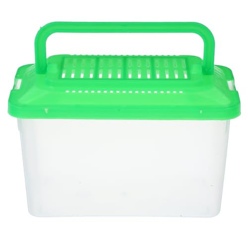 ibasenice Portable and Turtle Feeding Box Transparent Reptile Habitat for Small Pets Lightweight Handheld Aquarium for Hamsters and Tortoises Versatile Animal Transport Container