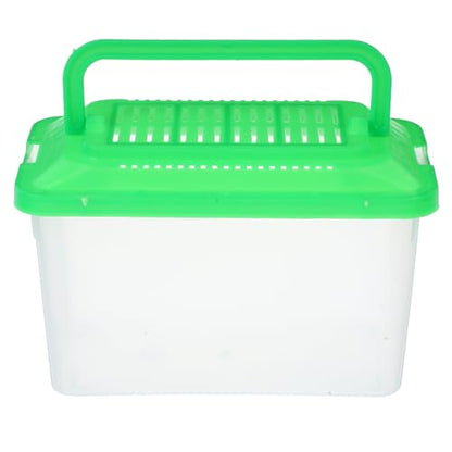 ibasenice Portable and Turtle Feeding Box Transparent Reptile Habitat for Small Pets Lightweight Handheld Aquarium for Hamsters and Tortoises Versatile Animal Transport Container