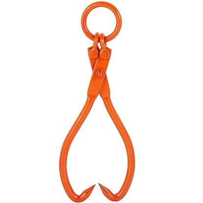 VEVOR Log Skidding Tongs, 18 inch 2 Claw Log Lifting Tongs, Heavy Duty Steel Lumber Skidding Tongs, 772 lbs/350 kg Loading Capacity, Log Lifting, Handling, Dragging & Carrying Tool - style: 18in-O-Ring