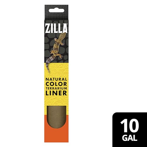 Zilla Reptile Terrarium Bedding Substrate Floor Liner, Brown, 10G, 9.75" x 19.75" - size: 9.75" x 19.75"