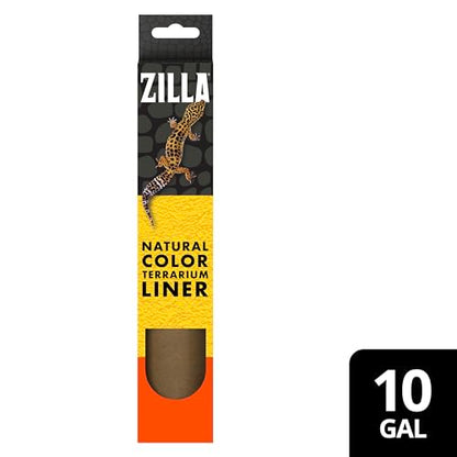 Zilla Reptile Terrarium Bedding Substrate Floor Liner, Brown, 10G, 9.75" x 19.75" - size: 9.75" x 19.75"