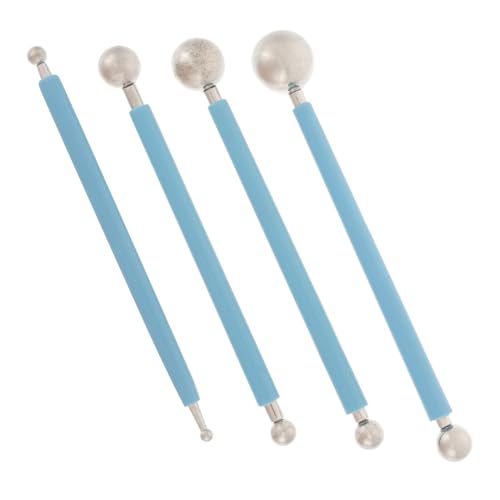 DOITOOL 3sets Double-Ended Clay Ball Rod for Sculpture Modeling Clay Tools Set Stainless Steel Ball Stylus for Craft 4pcs*3