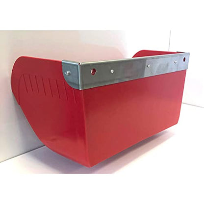 Hanging Feeder with Guard, Red - color: Red